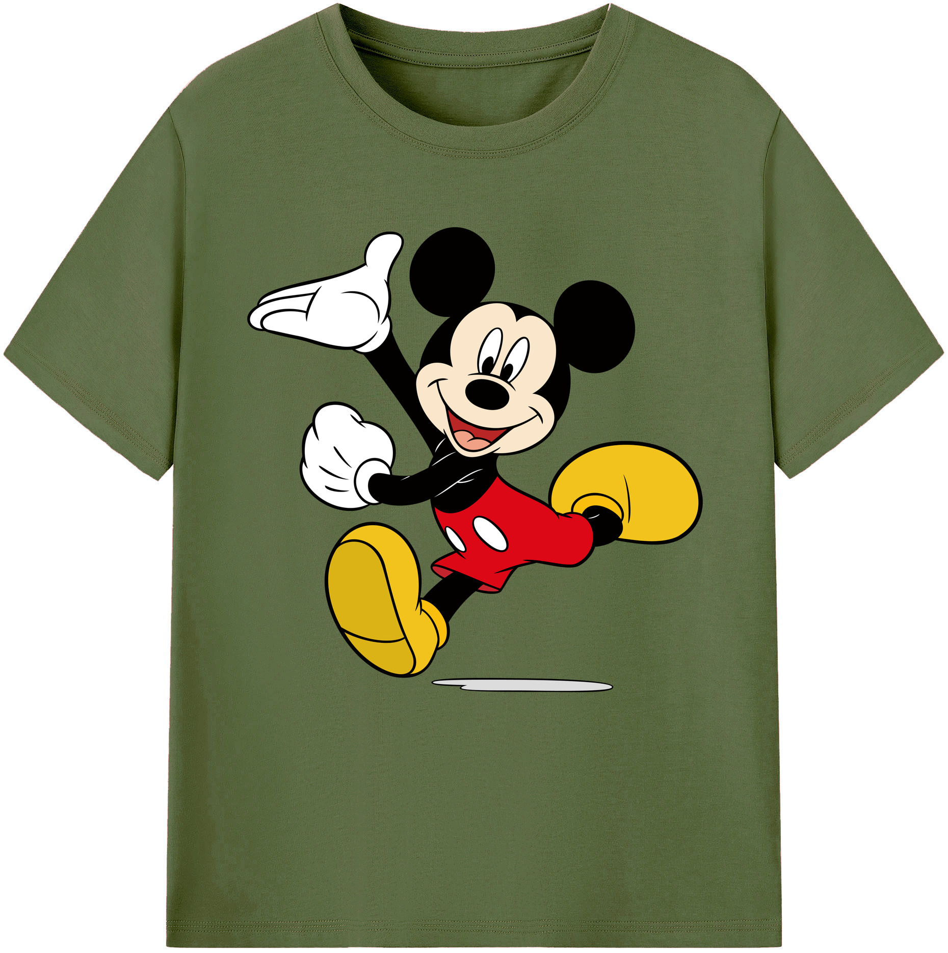 （画像用） ミッキーマウス Mickey Mouse 綿100％半袖Tシャツ（フロントプリント）